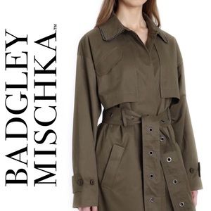 Brooke Cotton Blend Utility Trench Coat